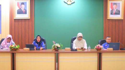 Asistensi Penyusunan Perubahan Perjanjian Kinerja (PK) Tahun 2025 yang diselenggarakan di Ruang Rapat Geopark, BAPPEDA Provinsi NTB